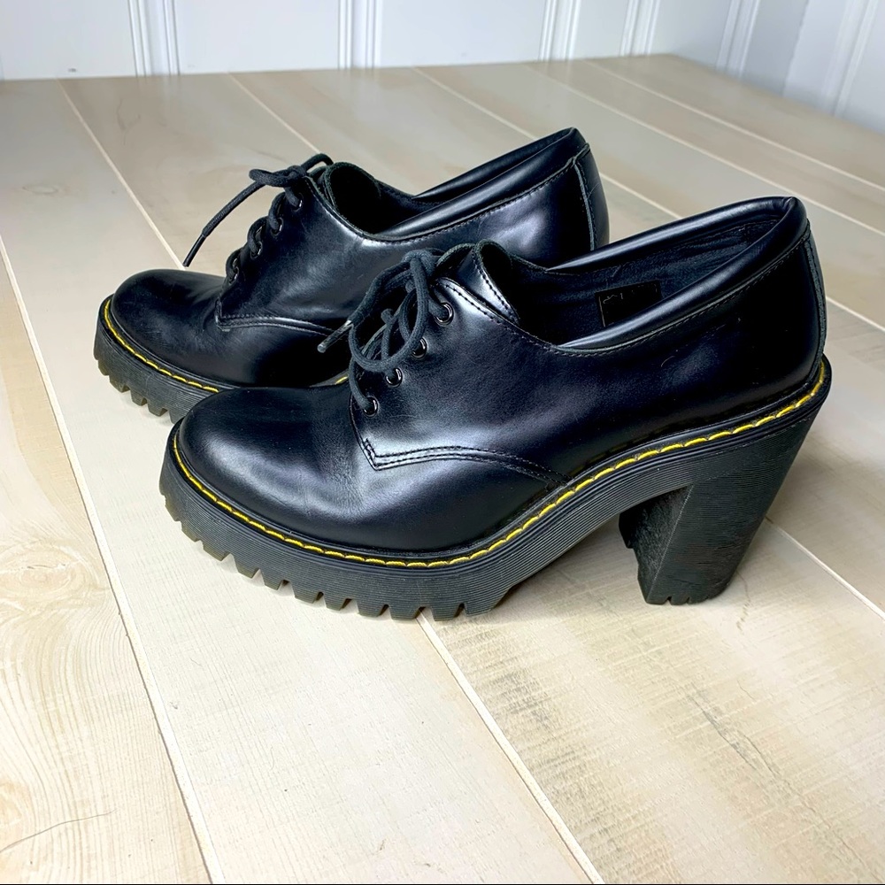 Dr Martens, Black, Salome Heel, Oxfords, size 8